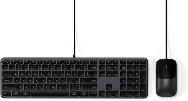 Satechi Combo de teclado y mouse con cable, Slim CLX3 con conectivi...