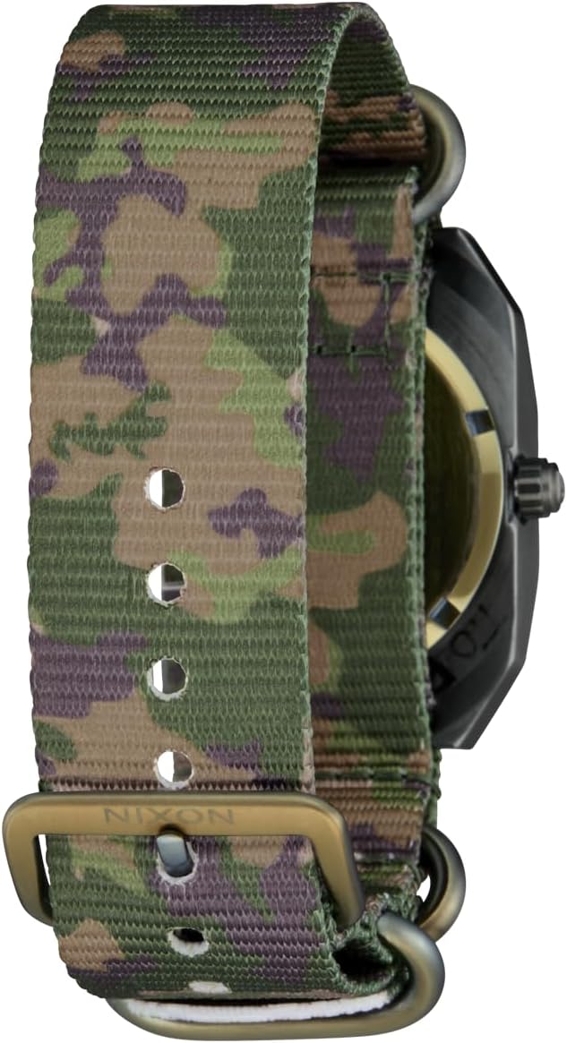 NIXON Scout A1409-328.1 ft Reloj analógico de campo para hombre resistente al agua (esfera de 1.378 in, correa de nailon de 0.787 in)