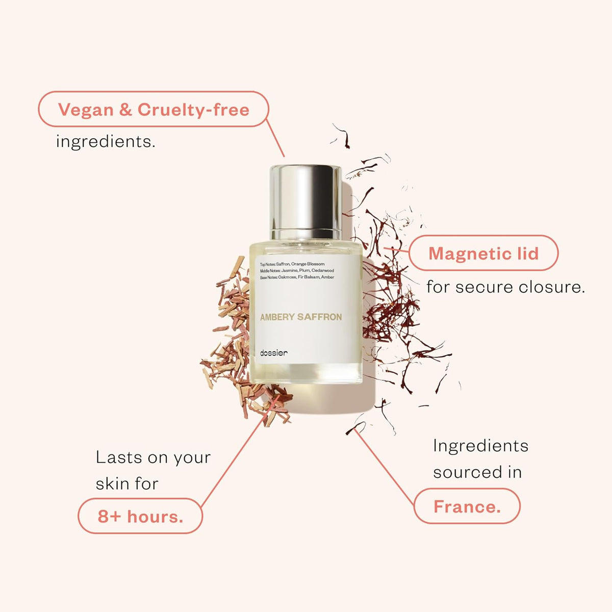 Dossier - Ámbar Sándalo 1.7 Fl Oz (50ml) - Eau de Parfum - Inspirad...