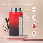 Botella de agua de 14 onzas para niños con tapa con pajita y tapa de silicona, paquete de 6 unidades, tazas aisladas de acero inoxidable para niños y niñas, paquete múltiple, botellas de