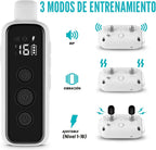 Collar de choque para perros 2 perros, (8-120 libras), collar eléctrico impermeable recargable con control remoto para perros pequeños, medianos y grandes, con modos de choque seguros de vibración de pitido (gris)