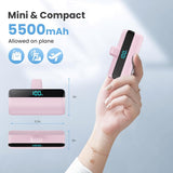 [2 paquetes] Cargador portátil pequeño de 5500 mAh para iPhone 15\/...