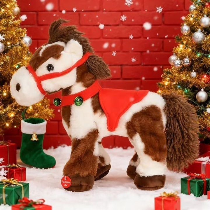 FOUR KAQA Spotted - Caballo eléctrico de peluche poni