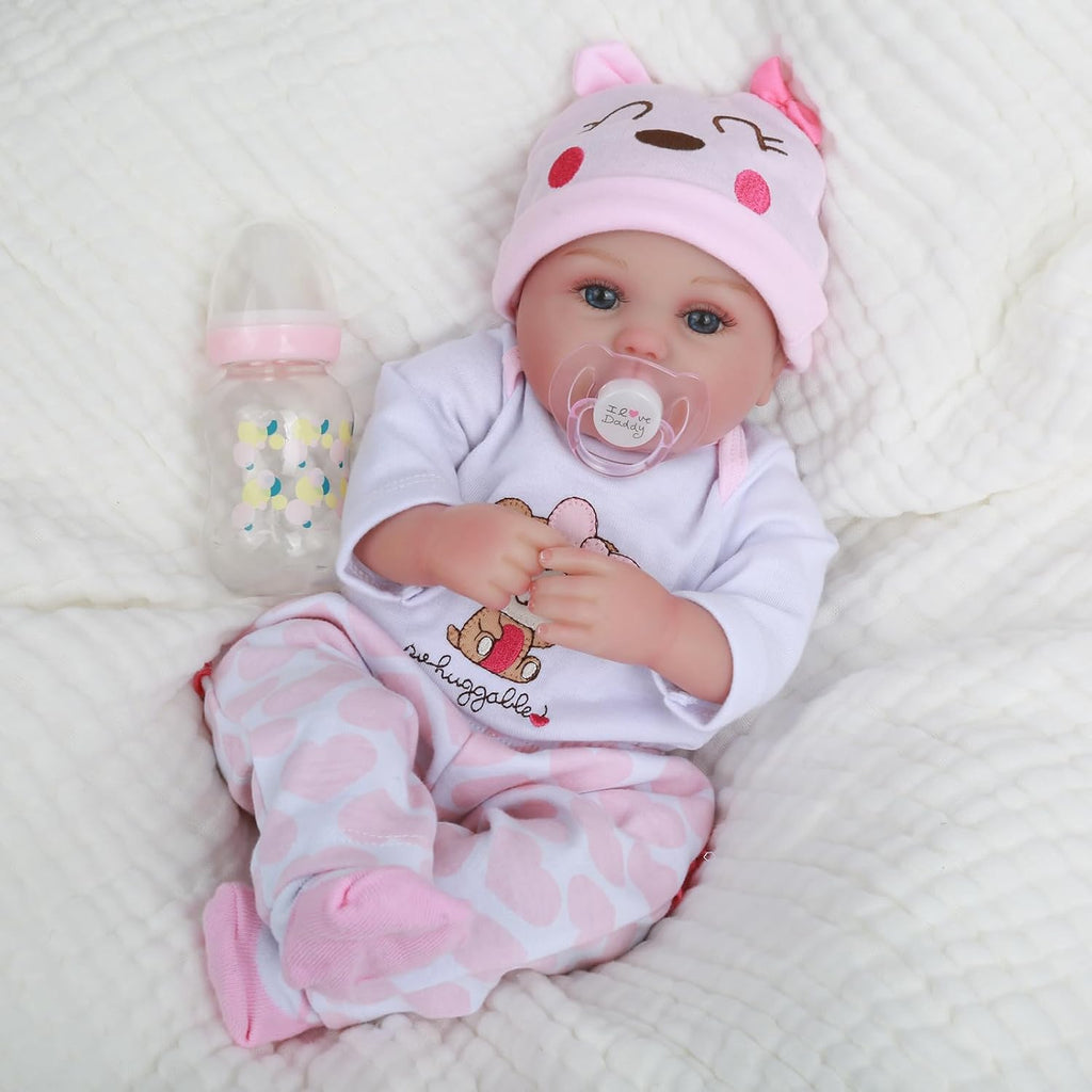 CHAREX Reborn Bebé Muñeca Niña - 16 Pulgadas Muñeca Recién Nacida de Vinilo Suave Realista que Parece Real, Mejor Juguete para Niños 3+