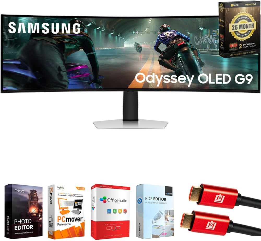 Samsung Odyssey G9 Dual QD-OLED G91SD - Paquete de monitor para jue...