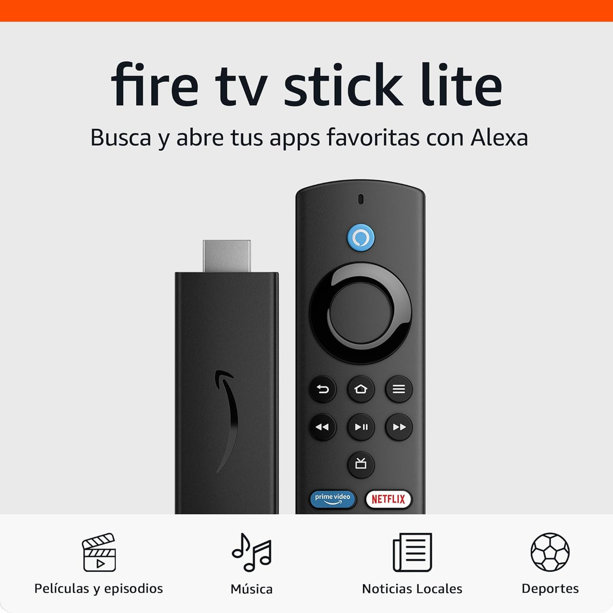Amazon Fire Tv Lite Con Contenido Incluye Win+ - Netflix - Prime Video