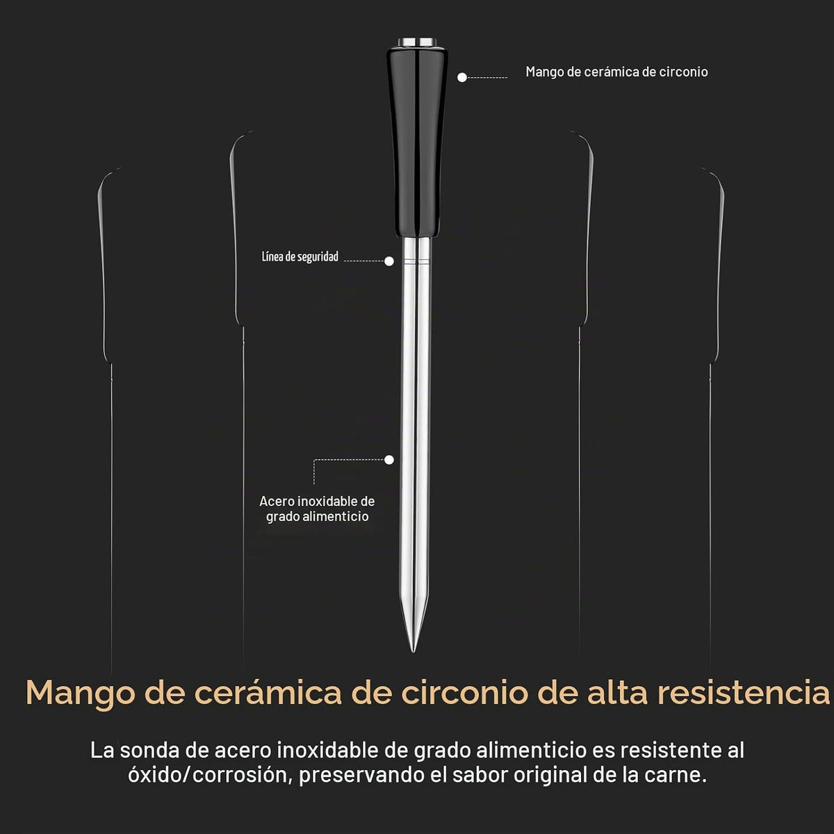 INKBIRD Termómetro de carne inalámbrico, termómetro inteligente para carne Bluetooth, IP67 impermeable con caja recargable para parrilla al aire libre, ahumador, barbacoa, asador, aplicación iOS y