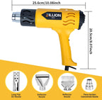 Pistola de calor de 1800 W, pistola de aire caliente de 100 ℉