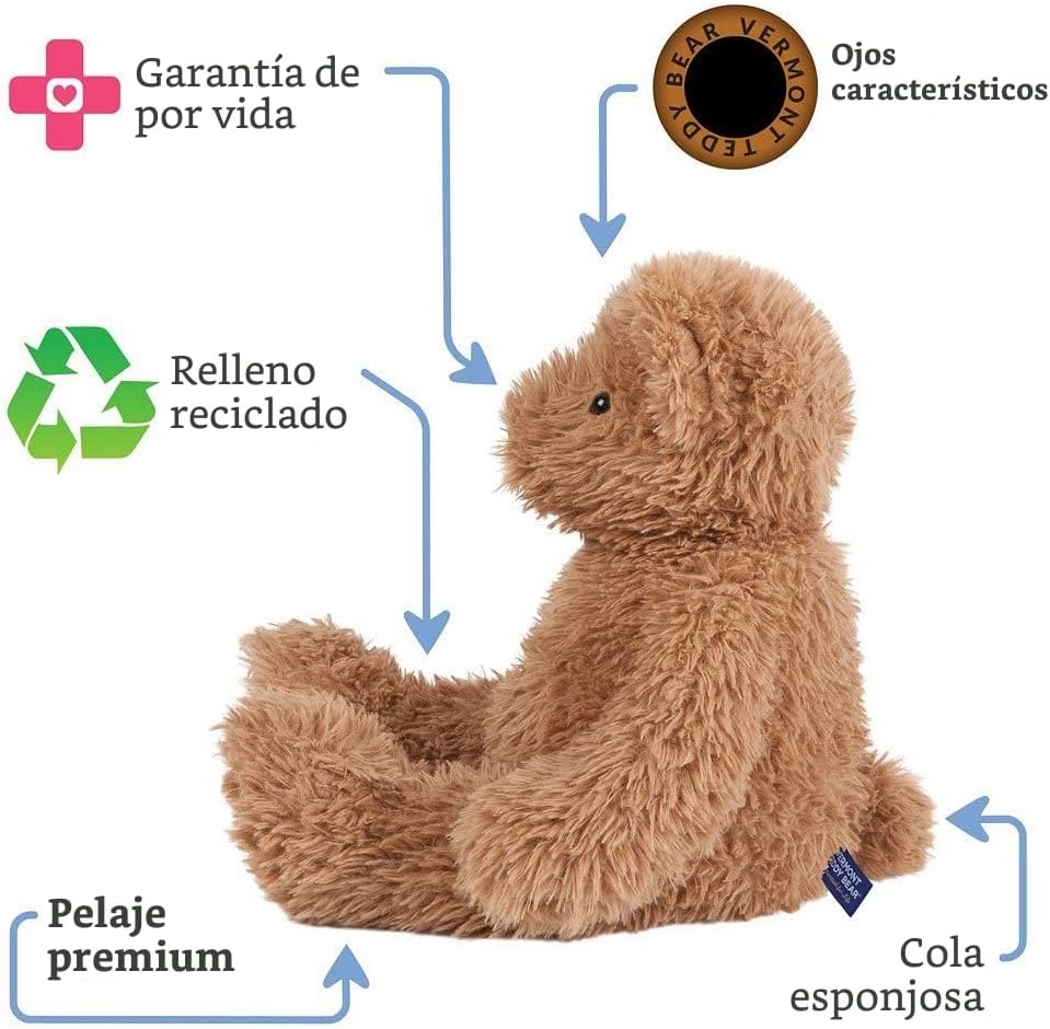 Oso de peluche súper suave y adorable de Vermont Teddy Bear, 20 pul...