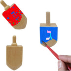 The Dreidel Company Paquete de 24 Dreidel de madera de Hanukkah, diseña tu propio Dreidel de Janucá de 3 pulgadas, sin terminar y natural
