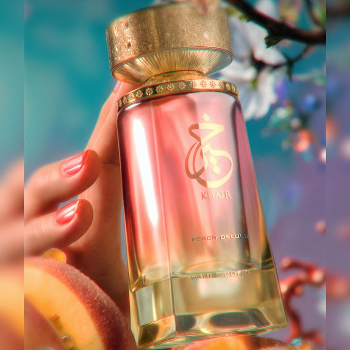 Paris Corner Khair Peach Delulu Eau de Parfum para mujer, 3.4 onzas...