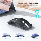Ratón de viaje inalámbrico Bluetooth Arc, Bluetooth 5.0\/4.0 y 2.4G...
