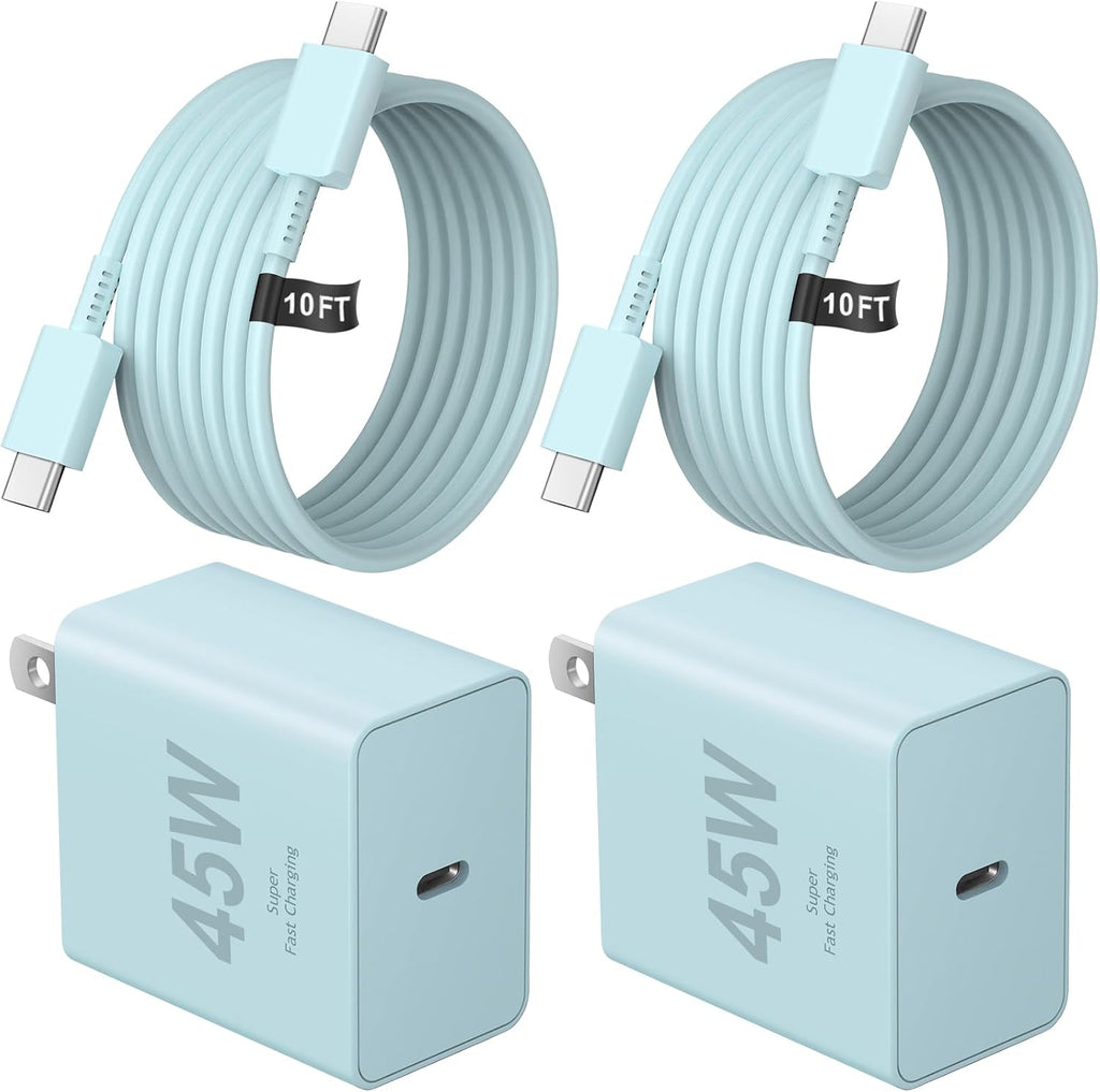 USB C Charger Type C Charger Fast carga Long 10FT 45W Samsung Charger
