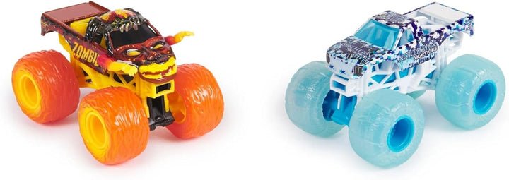 Monster Jam Fire  Ice 164 Diecast Monster Truck Paquete de