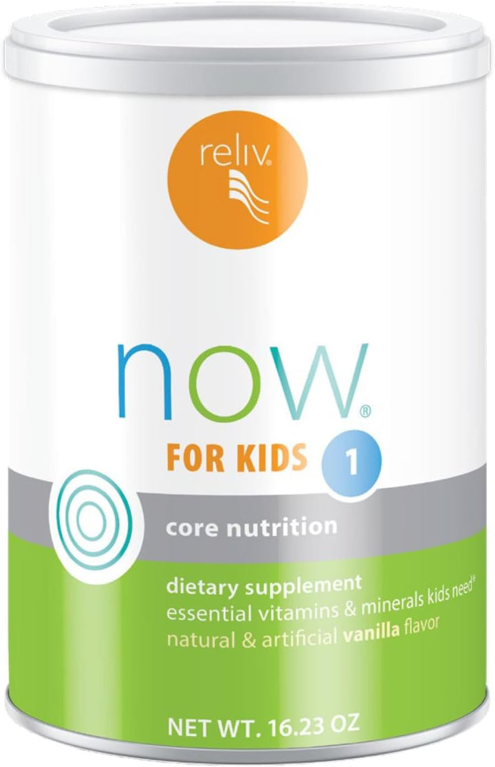 RELIV Now for Kids 1 Vanilla - Batido nutricional bajo en azúcar co...