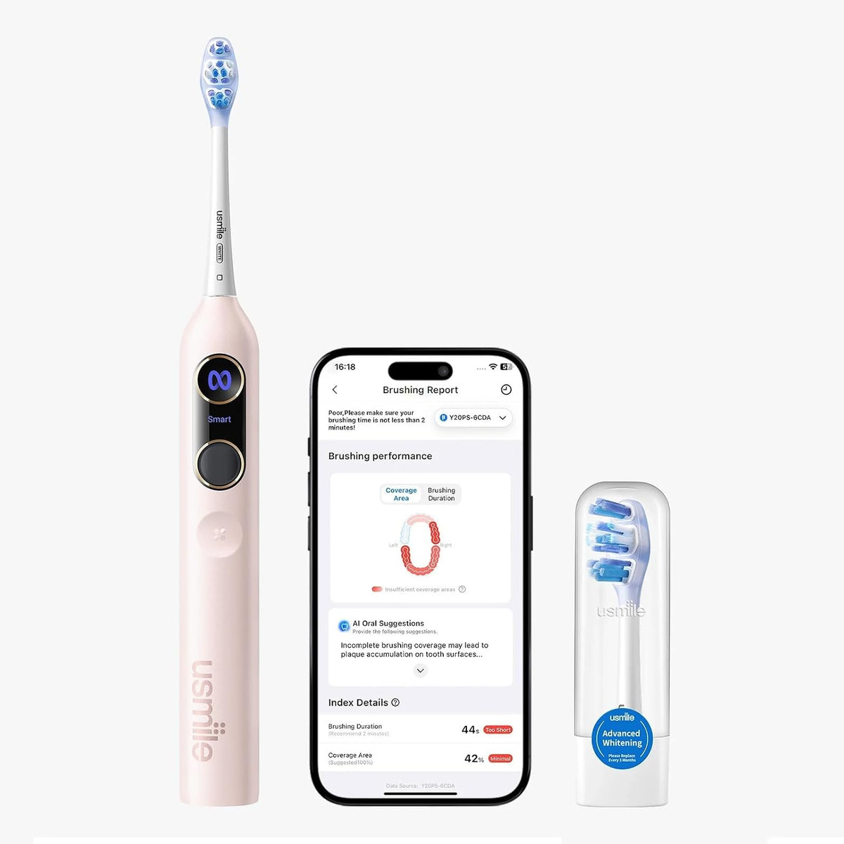 usmile Y20PRO Cepillo de dientes eléctrico inteligente con aplicación, modo