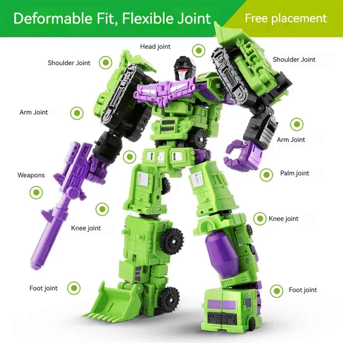 6 en 1 Transformar Combiner Deformación Guerras Combiner Juguetes 8