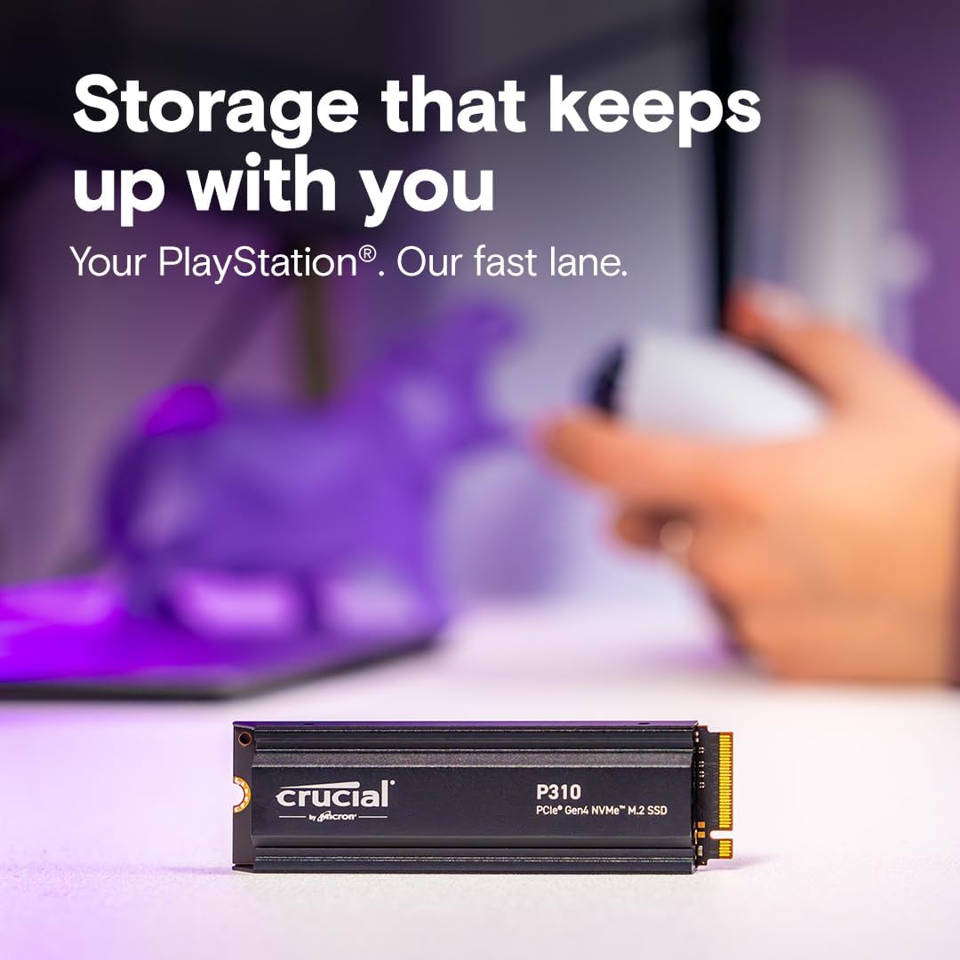 Crucial P310 2280 4TB PCIe Gen4 NVMe SSD de juegos para PS5 con dis...