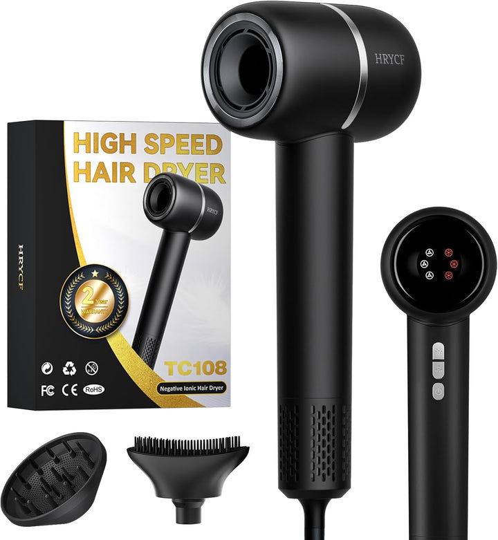 Secador de pelo iónico profesional 160000 RPM \u2013 Secador sin es...
