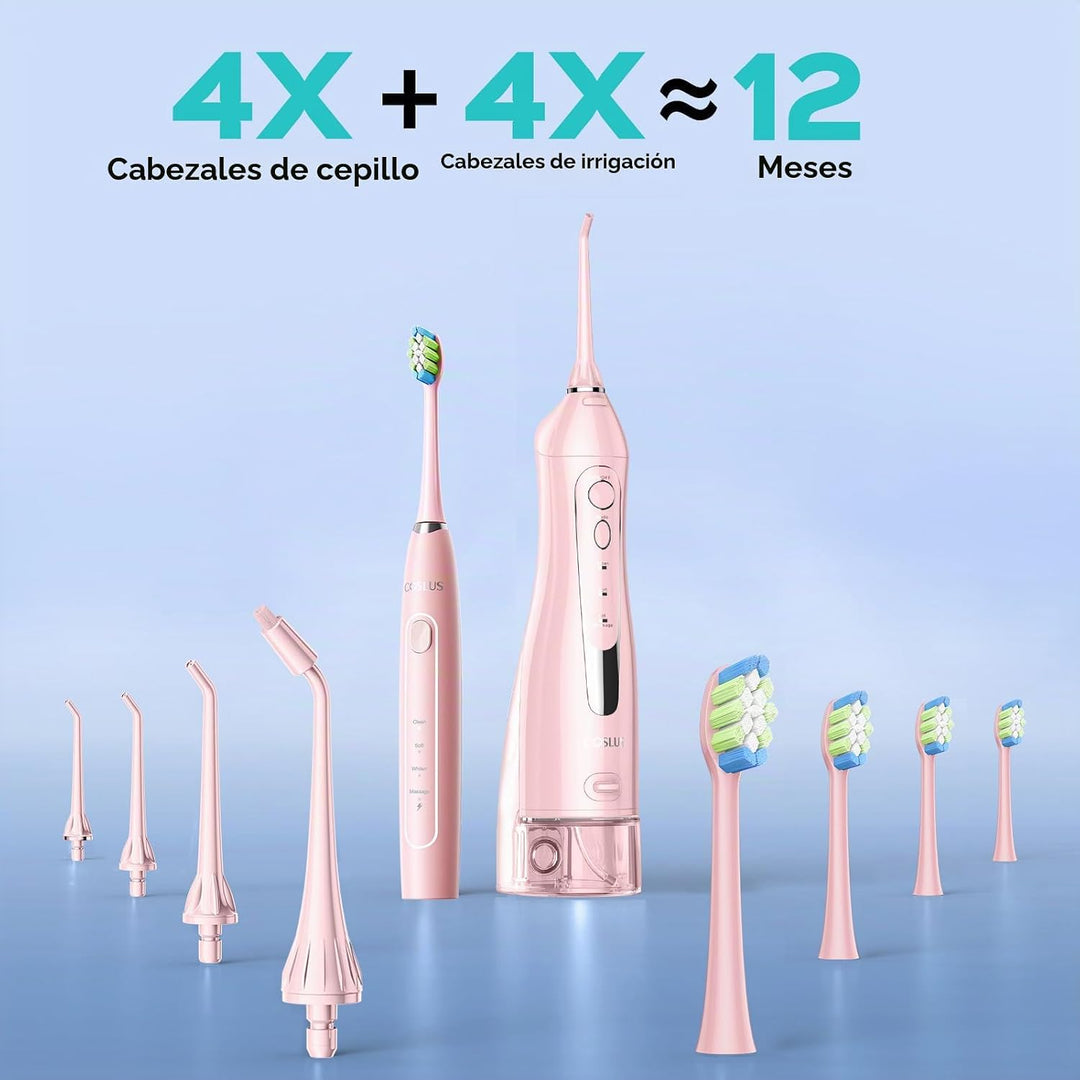 COSLUS C20C41 Cepillo de dientes eléctrico con hilo dental de agua,...