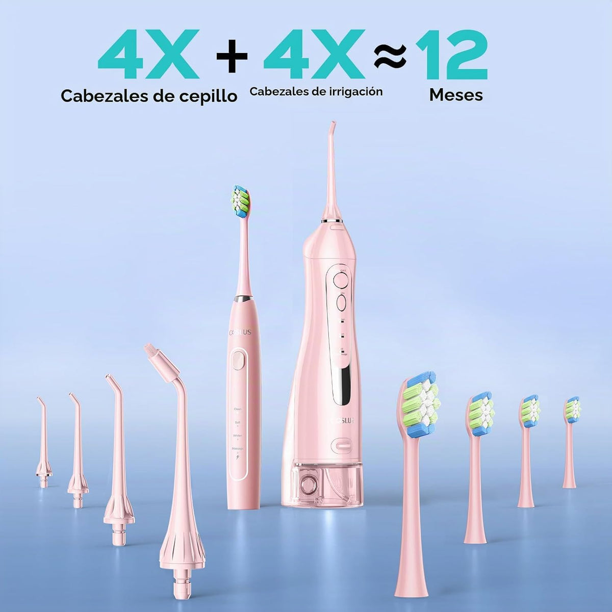 COSLUS C20C41 Cepillo de dientes eléctrico con hilo dental de agua,...
