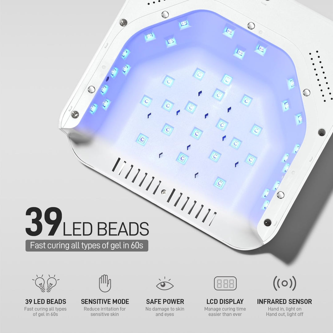 GAOY Lámpara de uñas LED UV inalámbrica para uñas de gel, luz UV re...