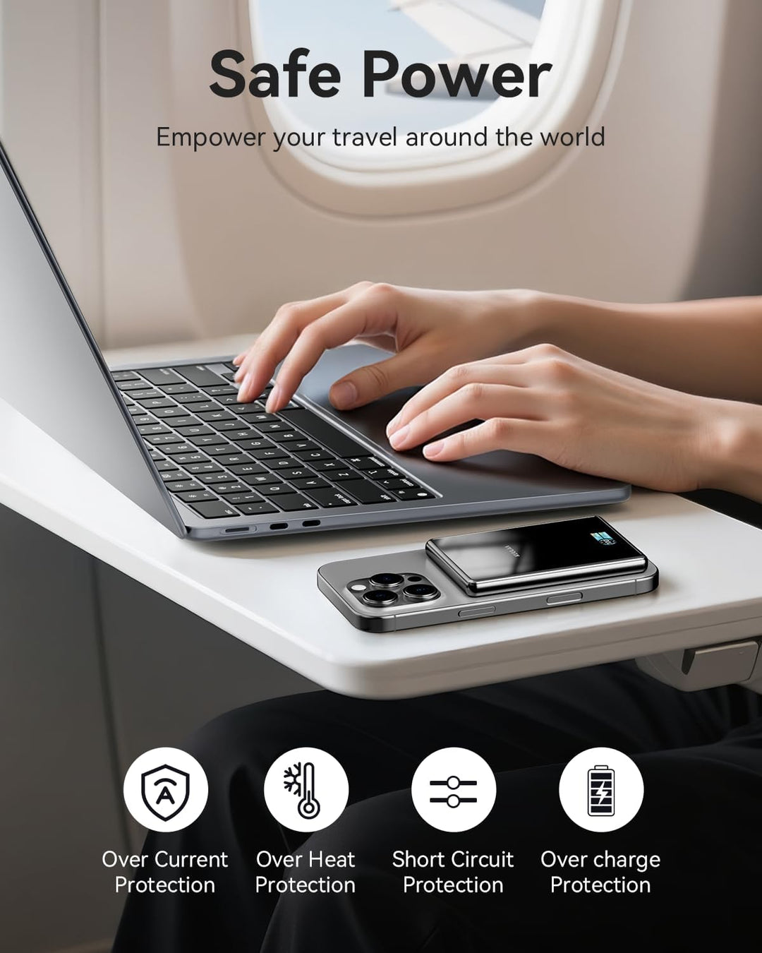 Kuulaa Cargador portátil MagSafe de 10000 mAh, banco de energía mag...