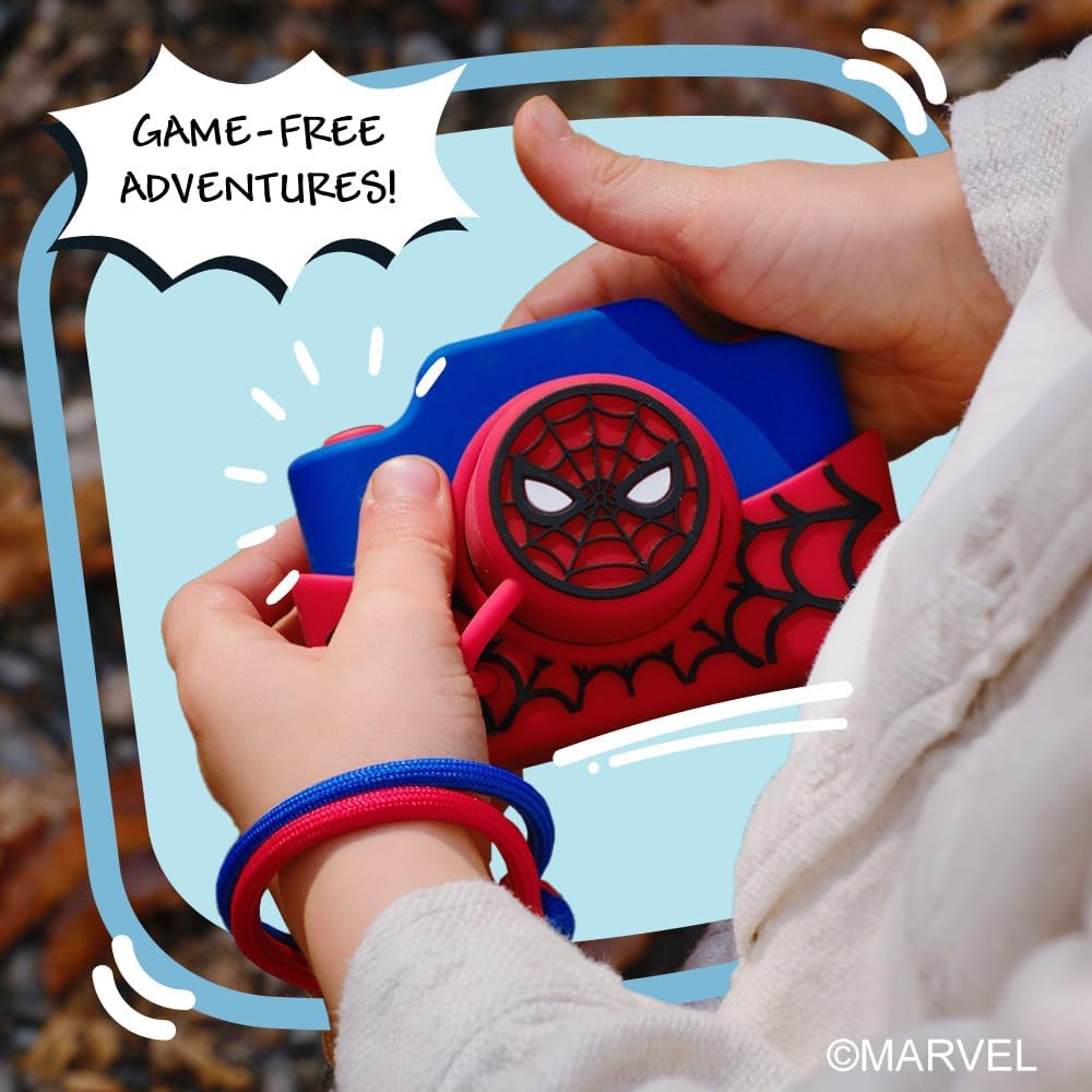 Cámara digital y videocámara para niños Spider-Man con pantalla tác...