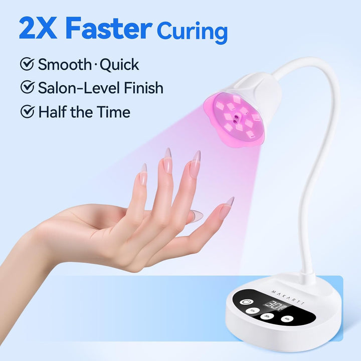 Makartt Lámpara de uñas LED UV: Lámpara de uñas portátil inalámbric...