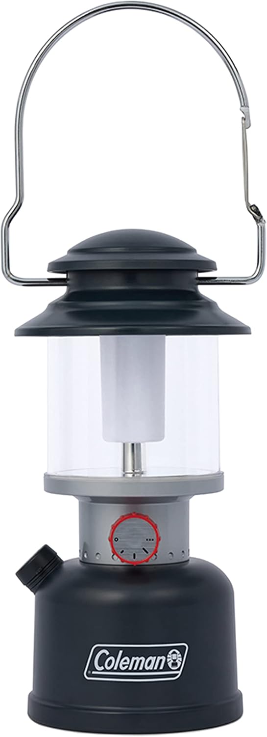Lámpara Linterna LED recargable Coleman Classic 800L, linterna resistente a impactos y al agua con asa de mosquetón y puertos de carga, ideal para acampar, cortes de energía, emergencias y más