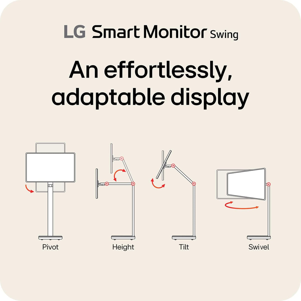 LG Smart Monitor Swing 32U889SA-W 32 pulgadas 4K UHD (3840x2160) IP...