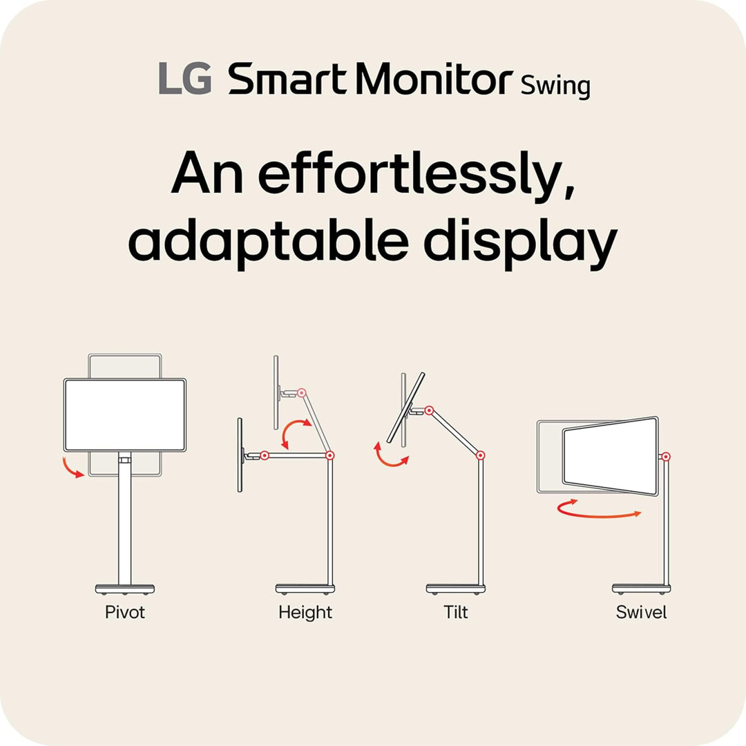 LG Smart Monitor Swing 32U889SA-W 32 pulgadas 4K UHD (3840x2160) IP...
