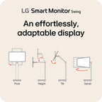 LG Smart Monitor Swing 32U889SA-W 32 pulgadas 4K UHD (3840x2160) IP...