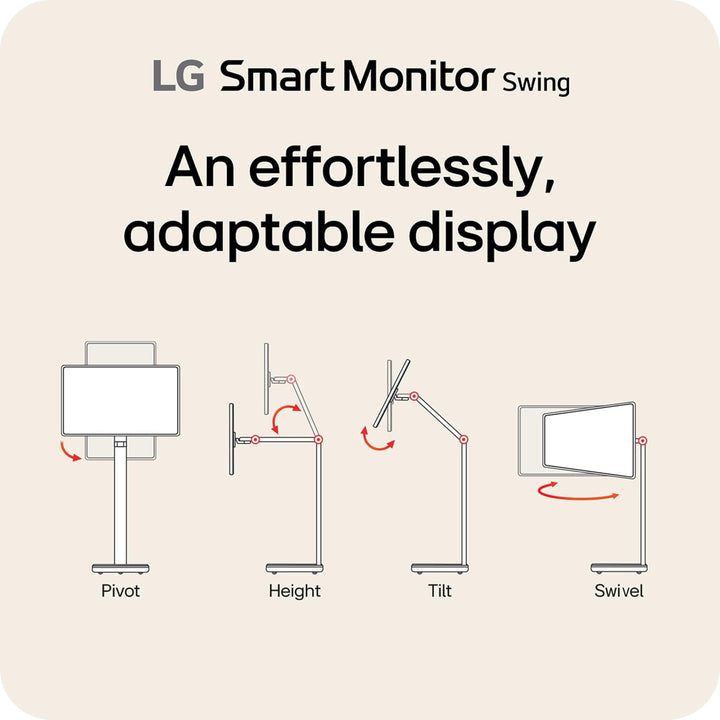 LG Smart Monitor Swing 32U889SA-W 32 pulgadas 4K UHD (3840x2160) IP...