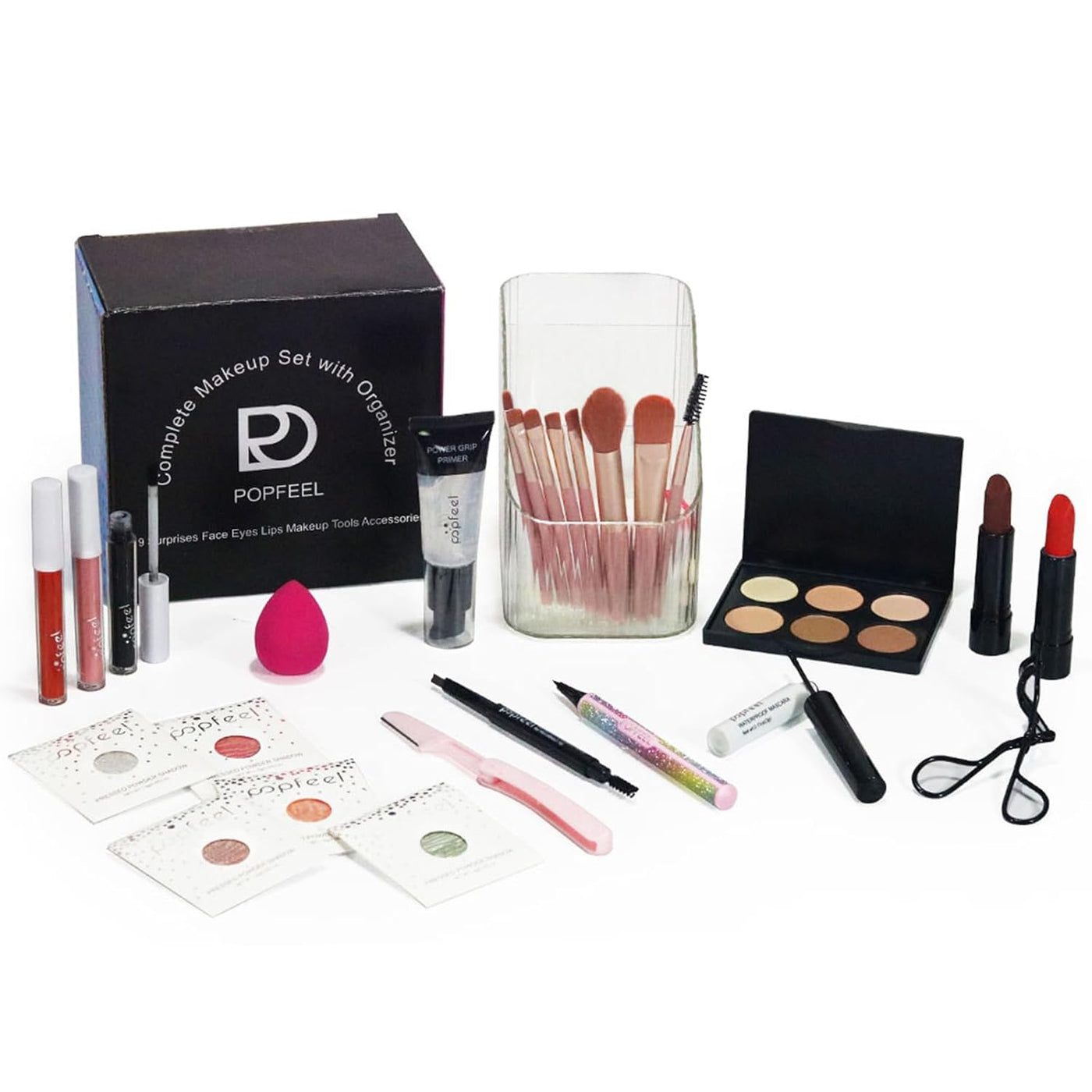 JasCherry Juego de maquillaje, kit de inicio de maquillaje cosmétic...