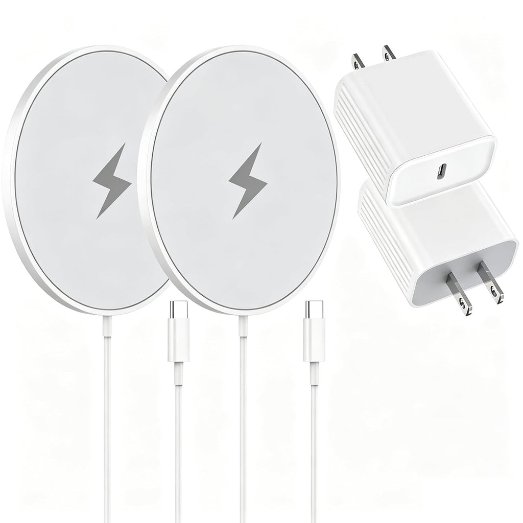 Cargador inalámbrico magnético rápido Apple Mag-Safe cargador para iPhone 16 Pro Max/16 Pro/iPhone 15Pro Max/15 Plus/14/13/12/AirPods 3/2/Pro/Pro 2 imán de carga con dos puertos de carga