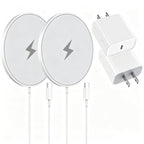 Cargador inalámbrico magnético rápido Apple Mag-Safe cargador para iPhone 16 Pro Max/16 Pro/iPhone 15Pro Max/15 Plus/14/13/12/AirPods 3/2/Pro/Pro 2 imán de carga con dos puertos de carga