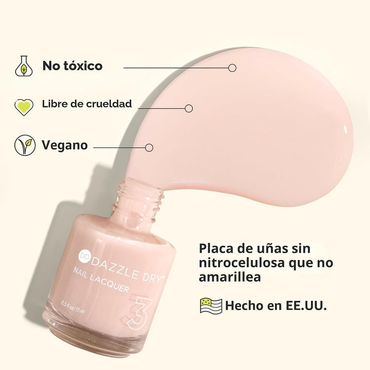 Laca para uñas Dazzle Dry (Paso 3) - Prima Ballerina - Un rosa deli...
