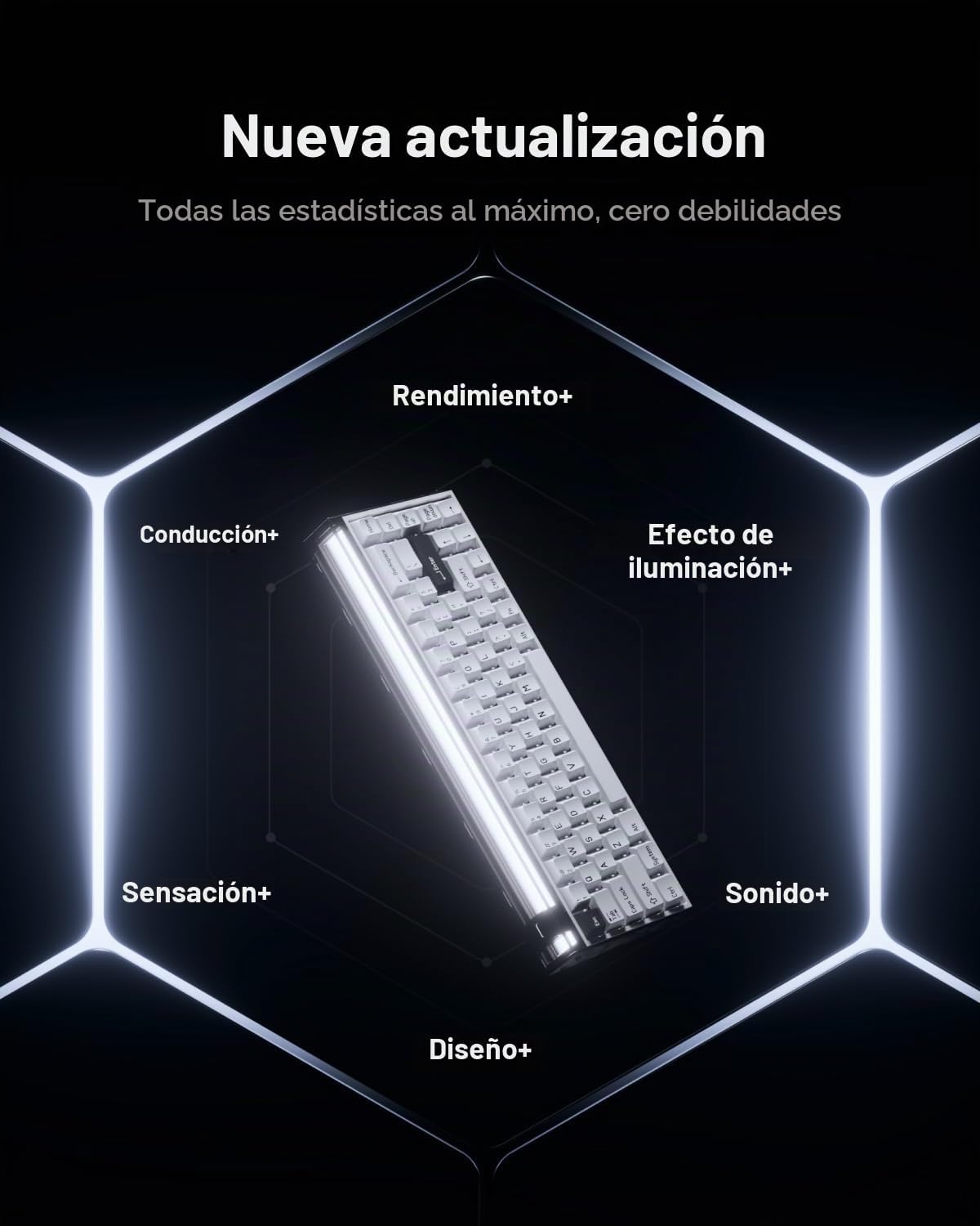 MelGeek MADE68 Ultra+ Teclado magnético para juegos con efecto Hall con