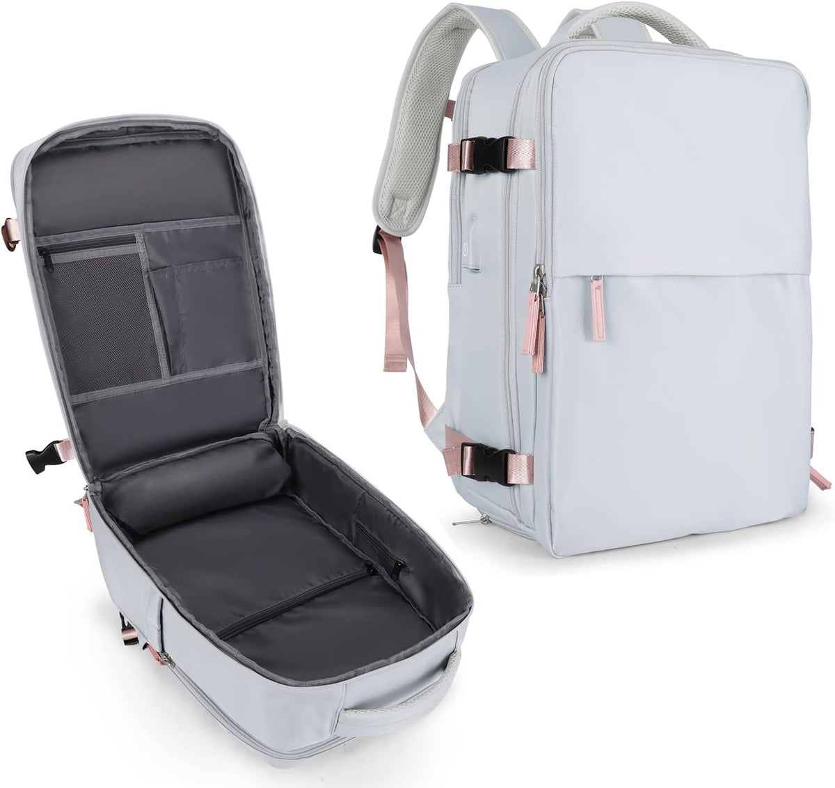 coowoz Mochila de mano para mujeres y hombres, b-Gris, Mochila de viaje-L