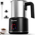 Espumador de leche eléctrico grande y vaporizador, vaporizador de leche de 16.9 onzas, vaporizador de leche y espumador para café con leche o chocolate caliente, apto para lavavajillas, 6 funciones