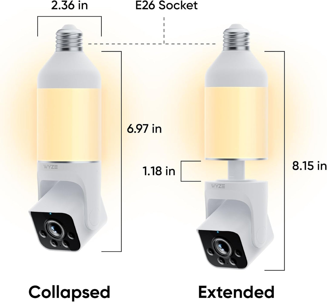 WYZE Cámara de Seguridad Bulb Cam, Cámara de Bombilla para Exterior...