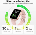 Relojes inteligentes para mujer Android iPhone, reloj inteligente HD de 1.8 pulgadas con Alexa integrado, llamadas Bluetooth, IP68 impermeable, batería de 7 días
