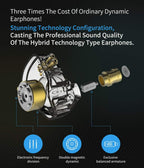 KZ ZSN Pro Dynamic Hybrid Dual Driver - Auriculares intrauditivos, Púrpura sin micrófono