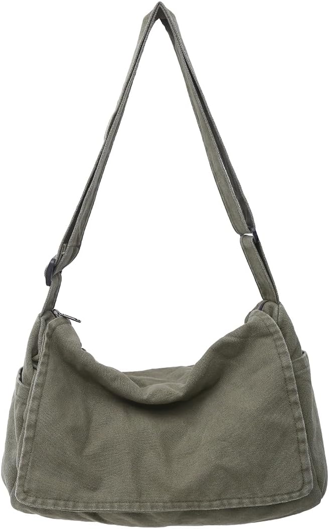 Bandolera Collsants para Hombre y Mujer, Bolso de Hombro de Lona, Bandolera Cruzada, Bolso de Mano Casual