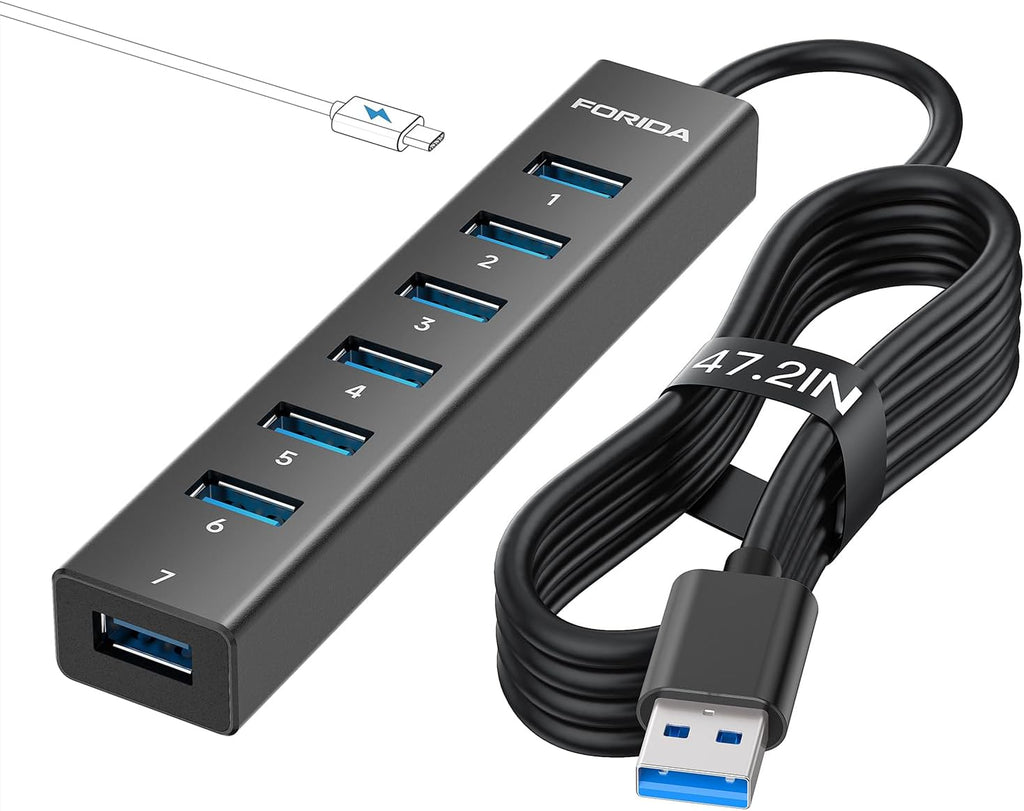 FORIDA, hub USB 3.0 alimentado, adaptador 5V/3A