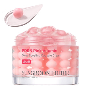 SUNGBOON EDITOR Pink PDRN - Crema cápsula que aumenta el brillo de...