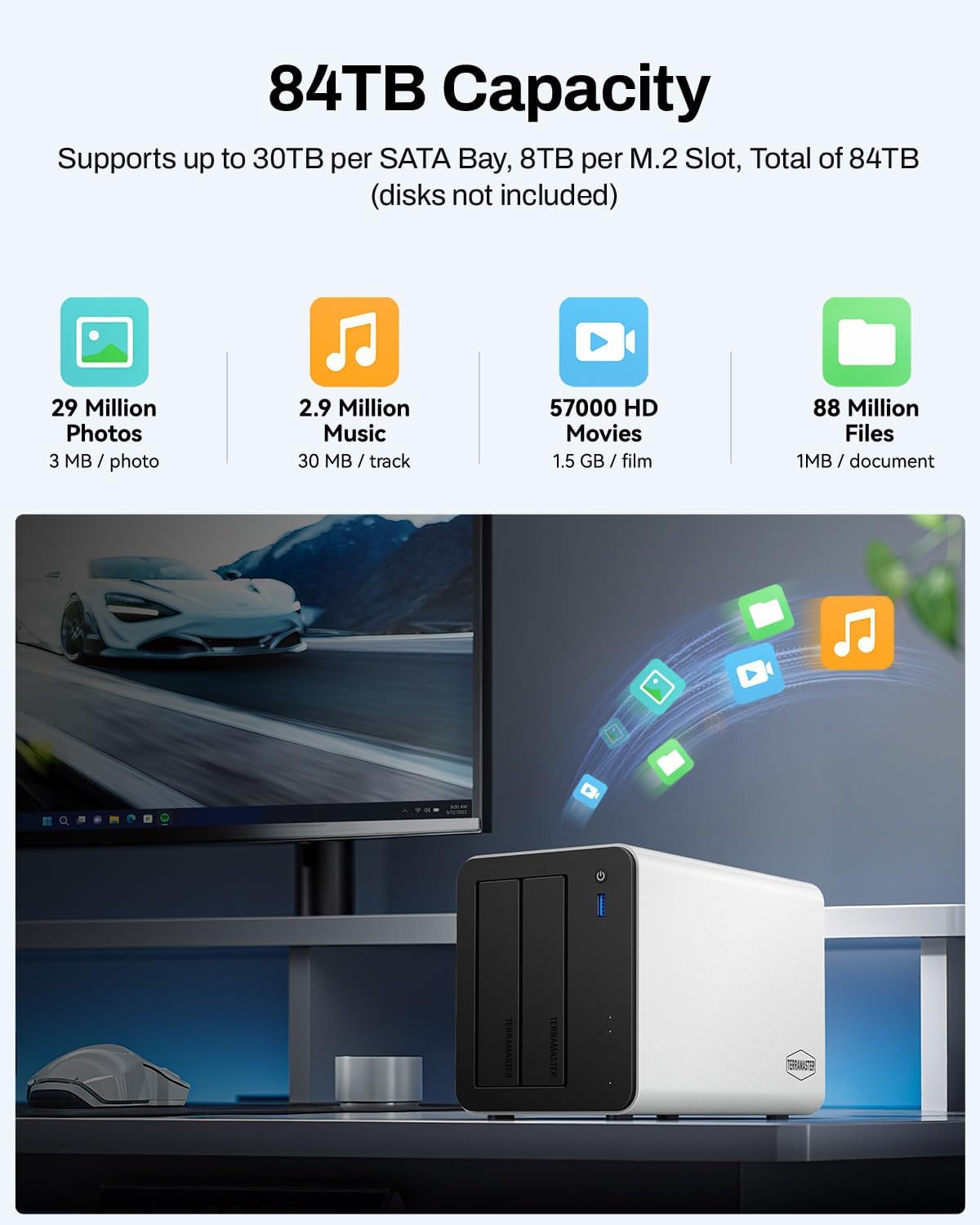 TERRAMASTER Almacenamiento NAS F2-425 Plus - CPU Intel N95 de cuatr...