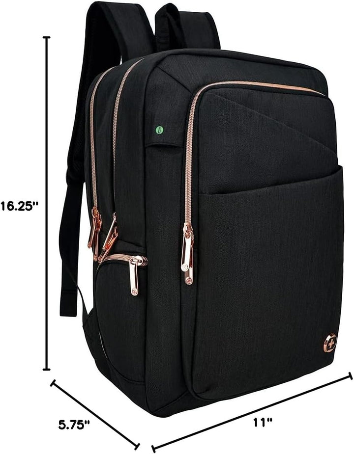 Swissdigital - Mochila de diseño para laptop de negocios para mujer...