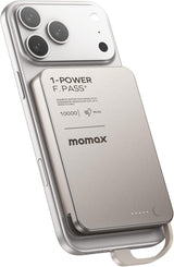 MOMAX Banco de energía portátil ultradelgado de 10000mAh con cable...